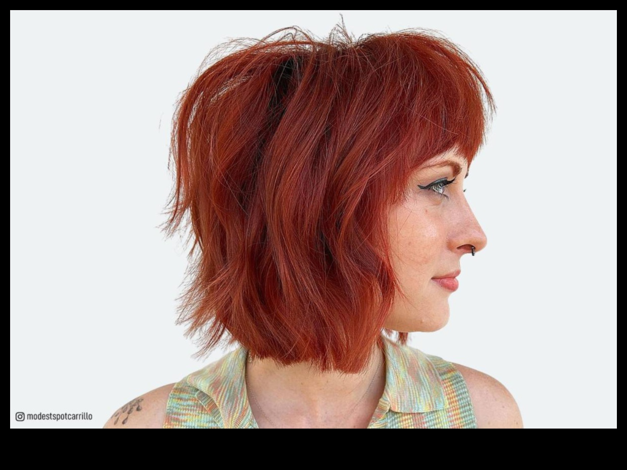 Radiant în roșu: coafuri scurte pentru personalitate înflăcărată