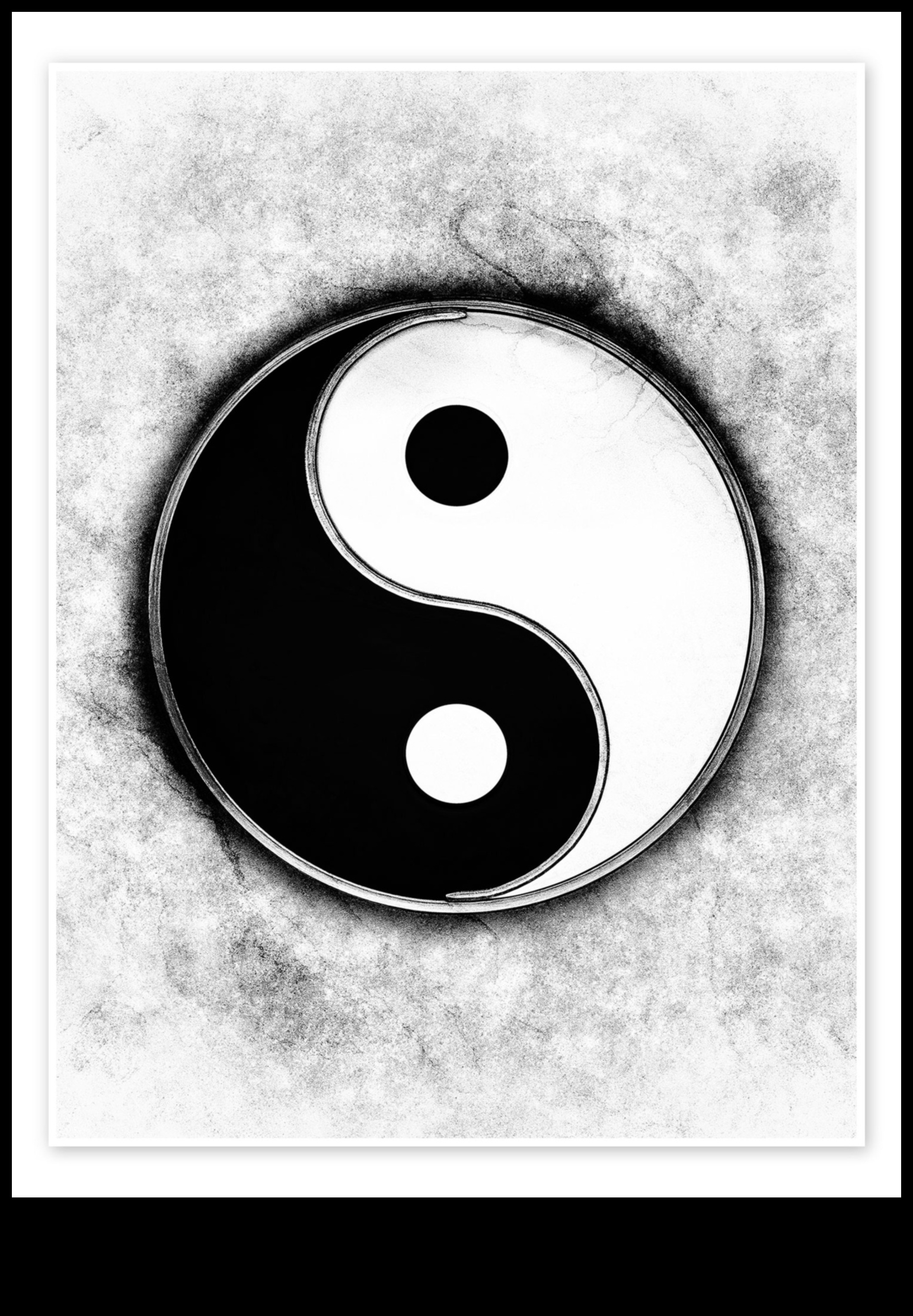 Yin-ul și Yang-ul desenului alb-negru 3 Desen armonie: atingerea echilibrului și unității în alb și negru