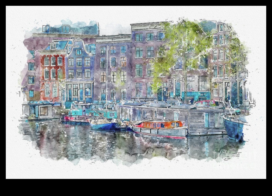 Reflecții arhitecturale: Desenarea clădirilor în acuarelă