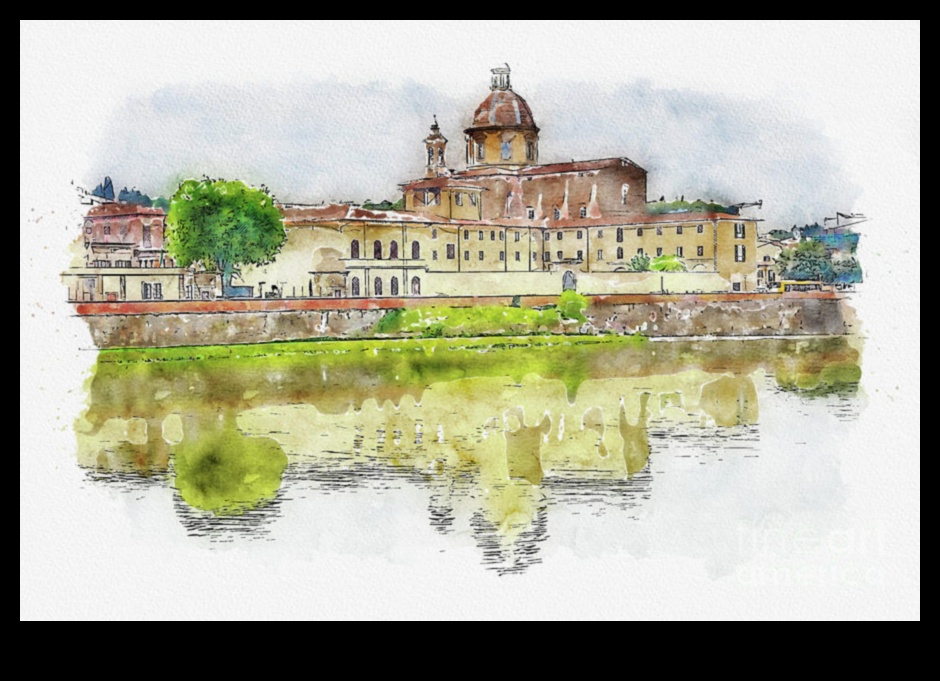 Reflecții arhitecturale: Desenarea clădirilor în acuarelă